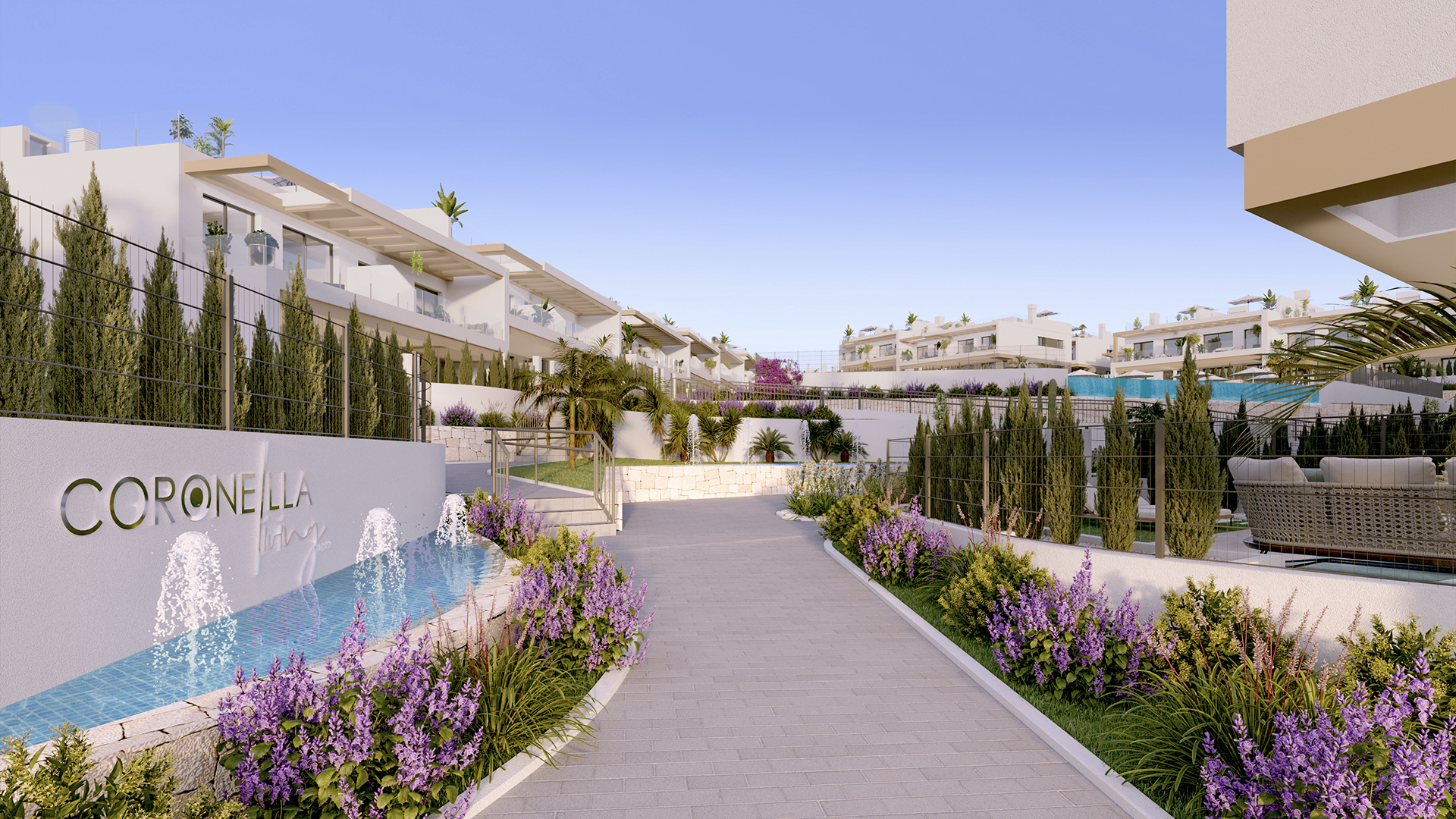 Coronella Living pool och terrass